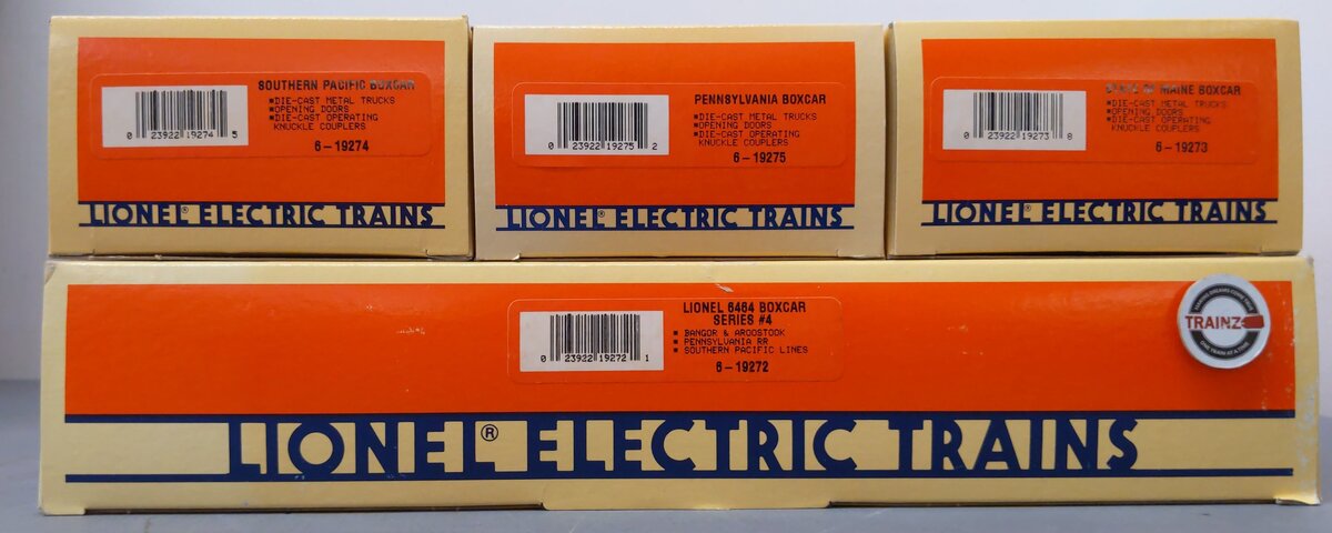 Lionel 6-19272 O Gauge 6464 Boxcars Series 3-Car Set #4 LN/Box