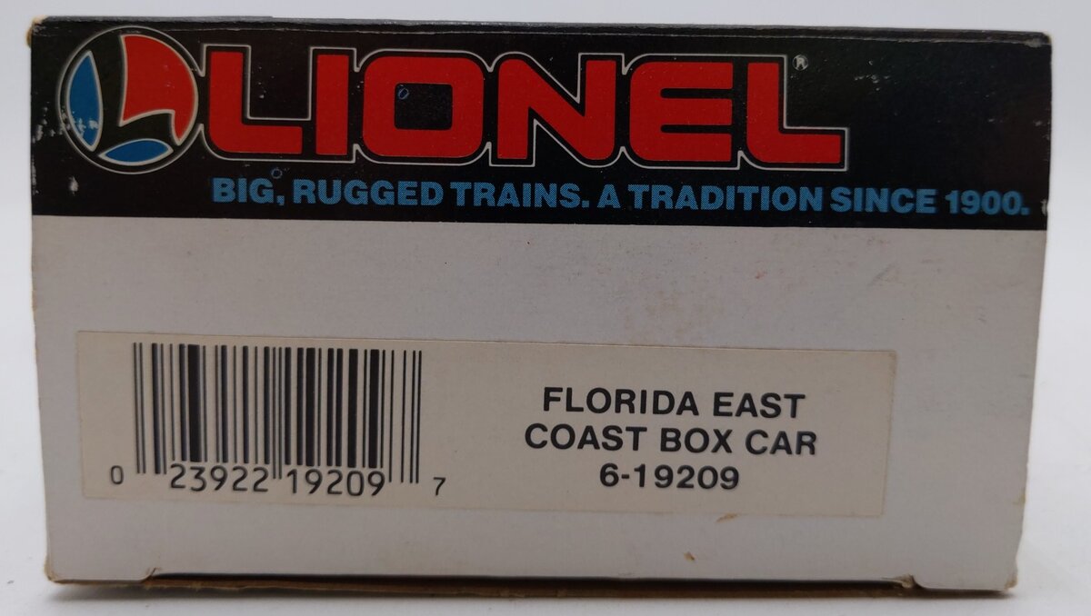 Lionel 6-19209 O Gauge Florida East Coast Boxcar LN/Box