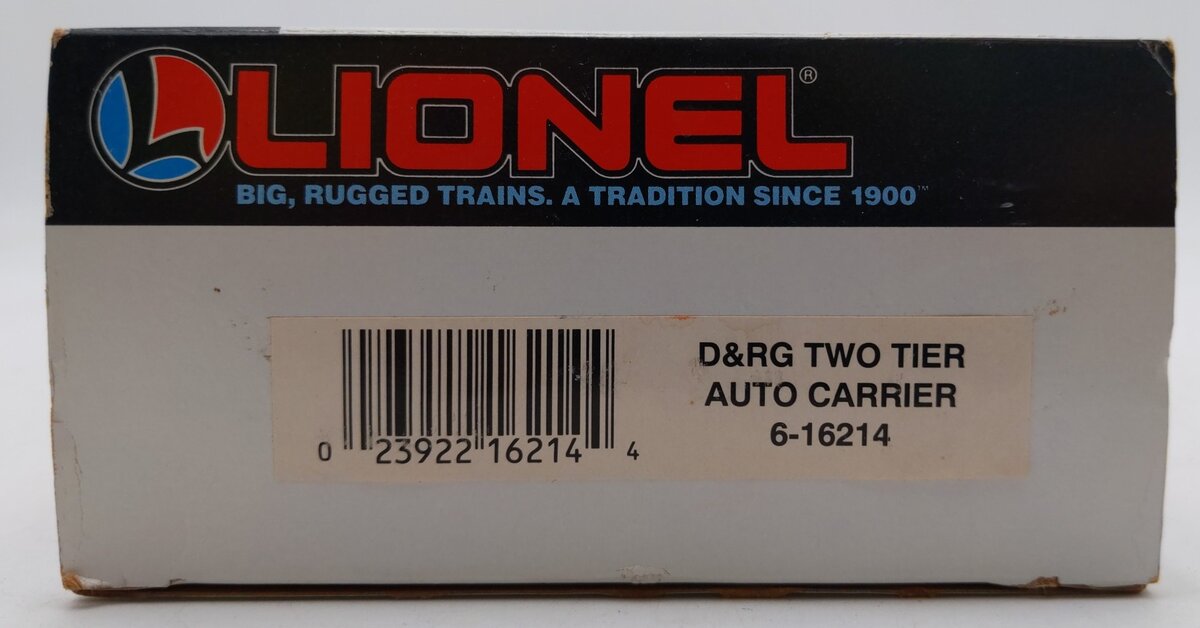 Lionel 6-16214 O Gauge Denver & Rio Grande Two Tier Auto Carrier NIB