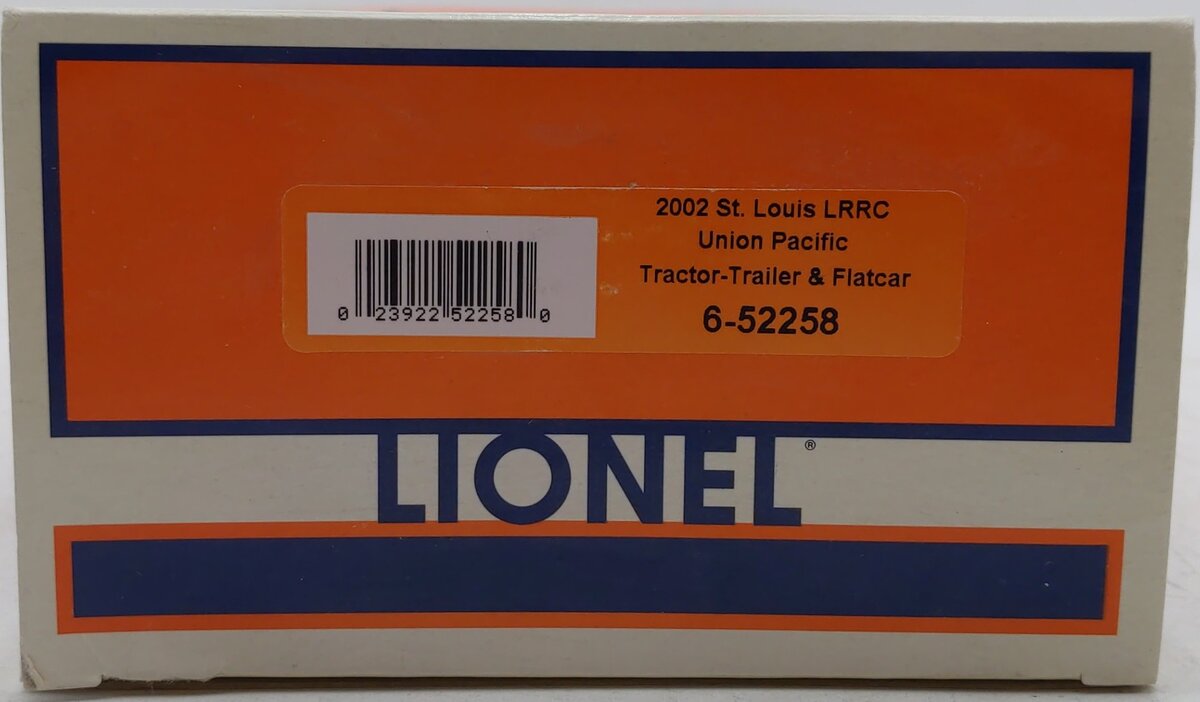 Lionel 6-52258 O 2002 St. Louis LRRC Union Pacific Flatcar w Tractor and Trailer LN/Box