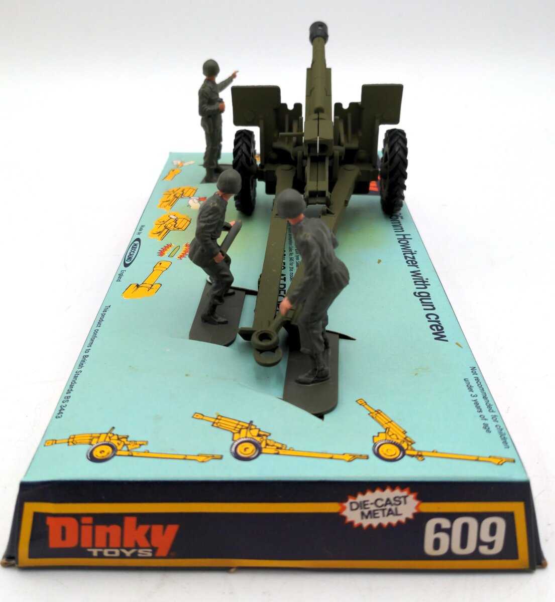 Dinky 609 U.S. 105mm Howitzer with Gun Crew EX/Box