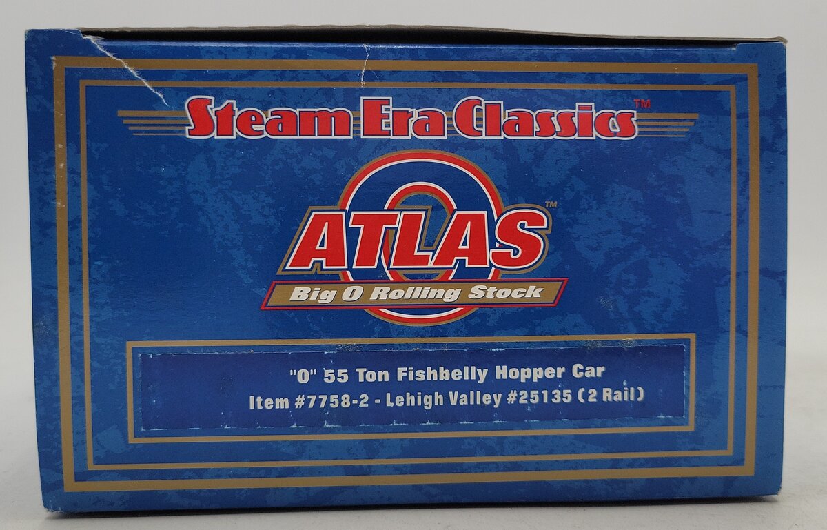 Atlas 7758-2 O Scale Lehigh Valley 55-Ton Fishbelly Hopper Car #25135 (2-Rail) EX/Box