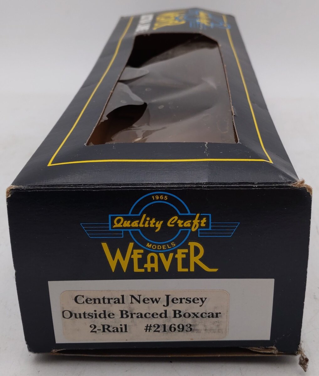 Weaver 21693 Central New Jersey Outside Braced Boxcar - 2 Rail VG/Box