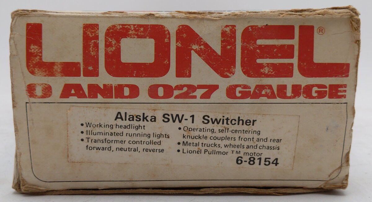 Lionel 6-8154 O Gauge Alaska SW-1 Diesel Switcher #8154 EX/Box
