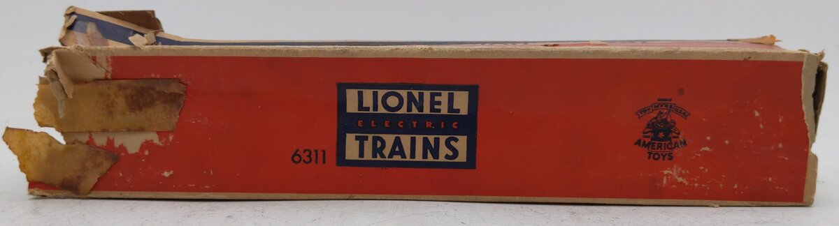 Lionel 6311 Vintage O Brown Flatcar w/ Pipe Load/Box