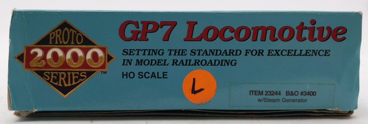 Proto 2000 23244 HO Scale Baltimore & Ohio EMD GP7 Diesel Locomotive #3400 EX/Box