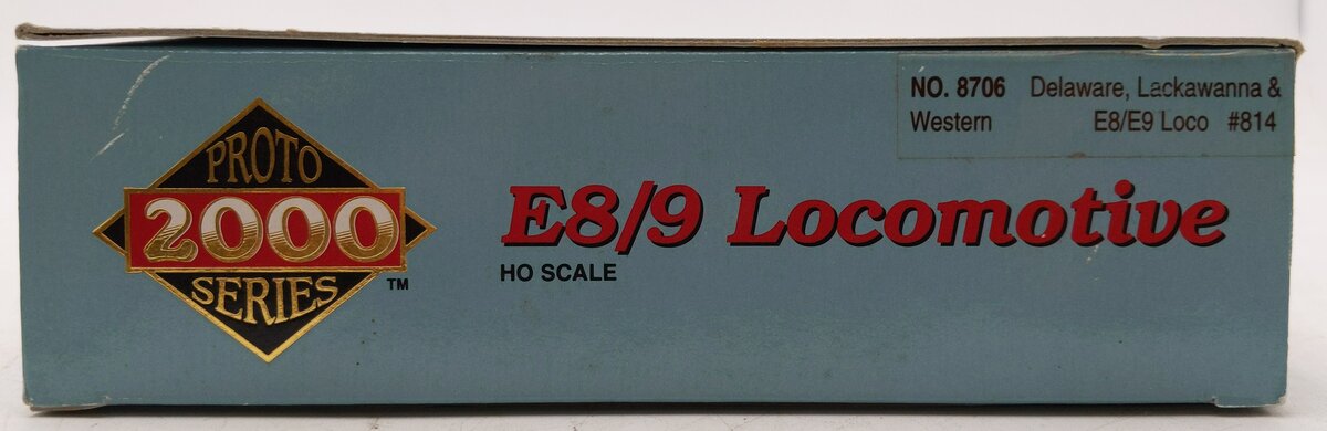 Proto 2000 8706 HO Scale DL&W Powered E8/9 Diesel Locomotive #814 EX/Box
