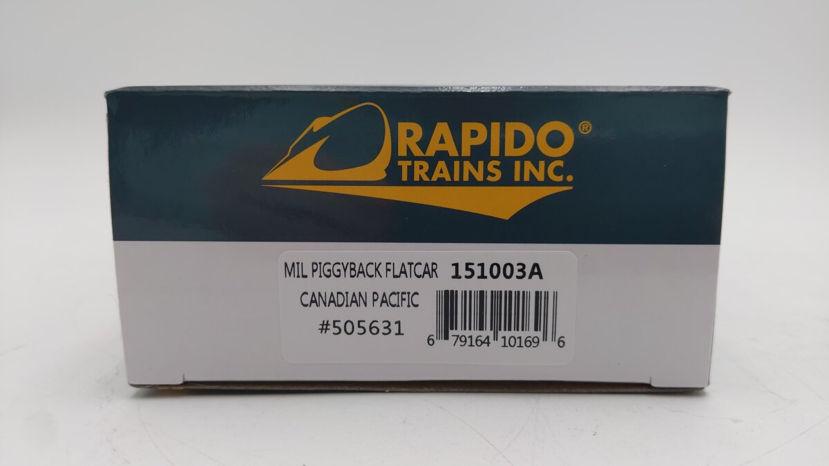 Rapido Trains 151003A HO CP Rail Piggyback Flatcar #505631 LN/Box