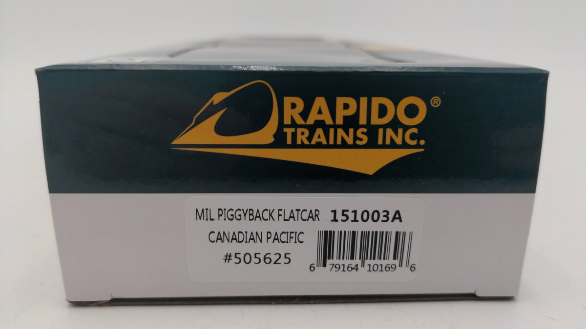 Rapido Trains 151003A HO CP Rail Piggyback Flatcar #505625 LN/Box