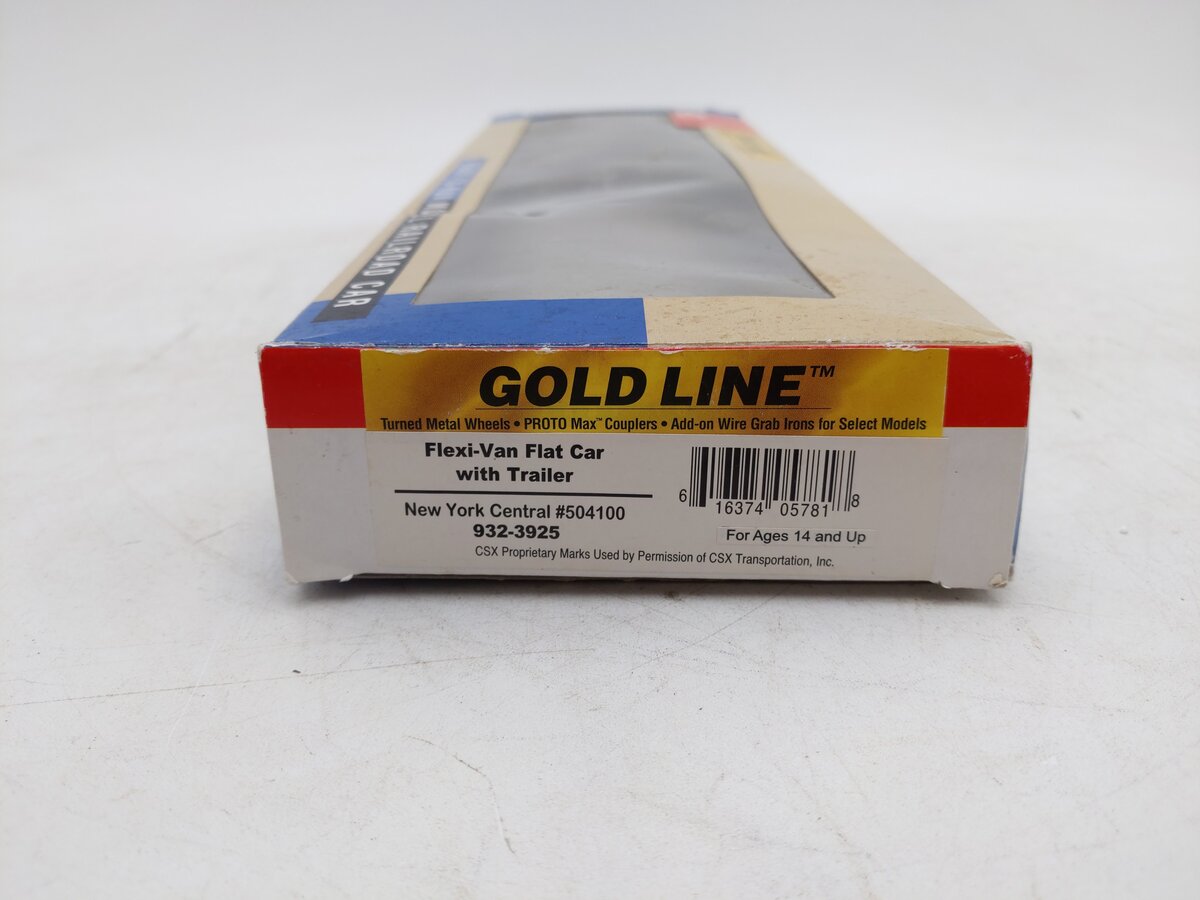 Walthers 932-23925 HO NYC Gold Line Flexi-Van Flatcar w/Two Trailers EX