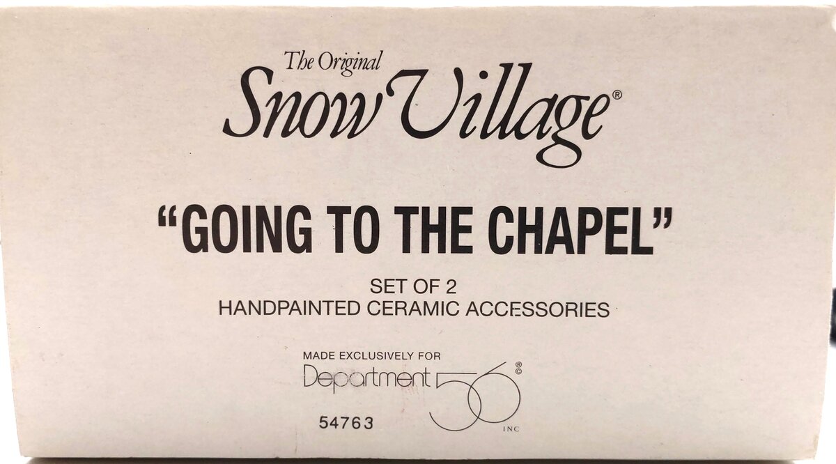 Dept 56 54763 Going To The Chapel LN/Box