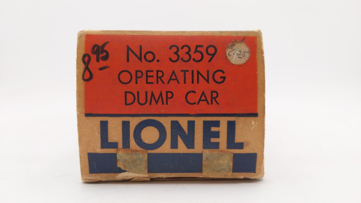 Lionel 3359 Vintage O Operating Twin Bin Dump Car VG/Box