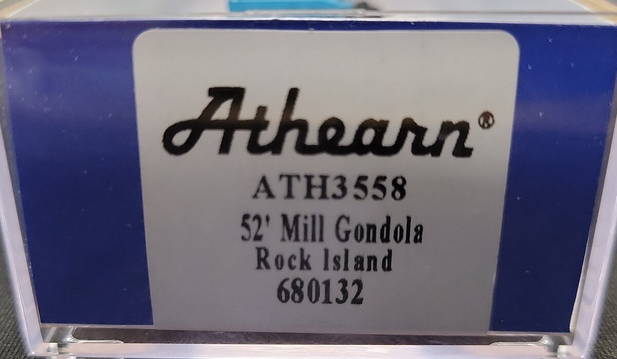 Athearn 3558 N Chicago Rock Island 52' Mill Gondola #680132 LN/Box