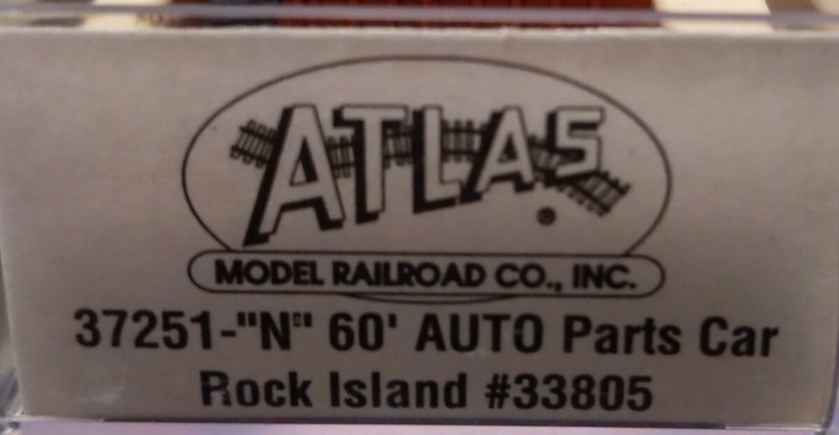 Atlas 37251 N Scale Rock Island 60' Auto Parts Car #33805 LN/Box