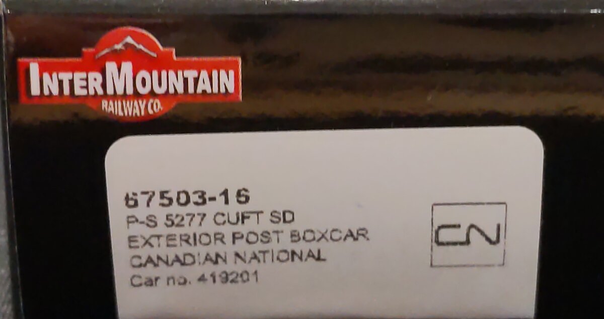 InterMountain 67503-16 N Canadian National P-S 5277 Exterior Post Boxcar #19201 LN/Box
