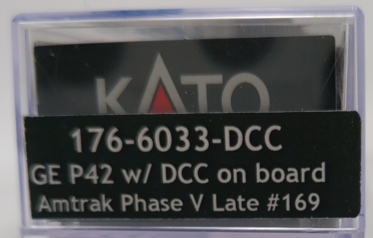 Kato 176-6033-DCC N Amtrak P42 Diesel PhV Late Locomotive #169 w/DCC LN/Box