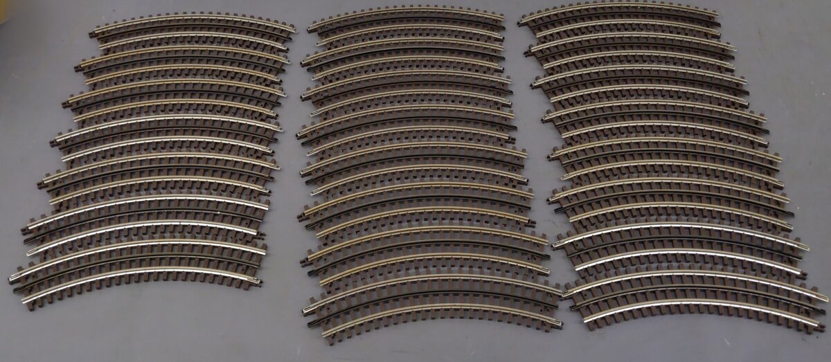Atlas 6043 O 3-Rail O-27 Nickel Silver Full Curve Track (23) EX
