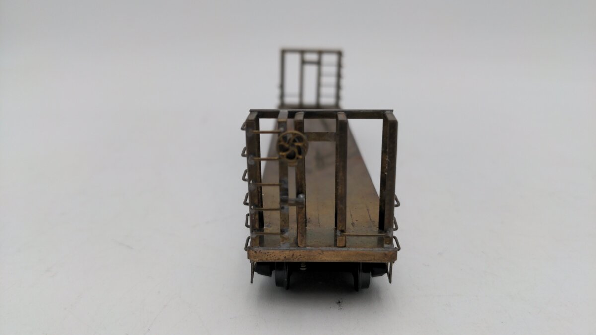 HO Scale BRASS Bulkhead Flat Car VG