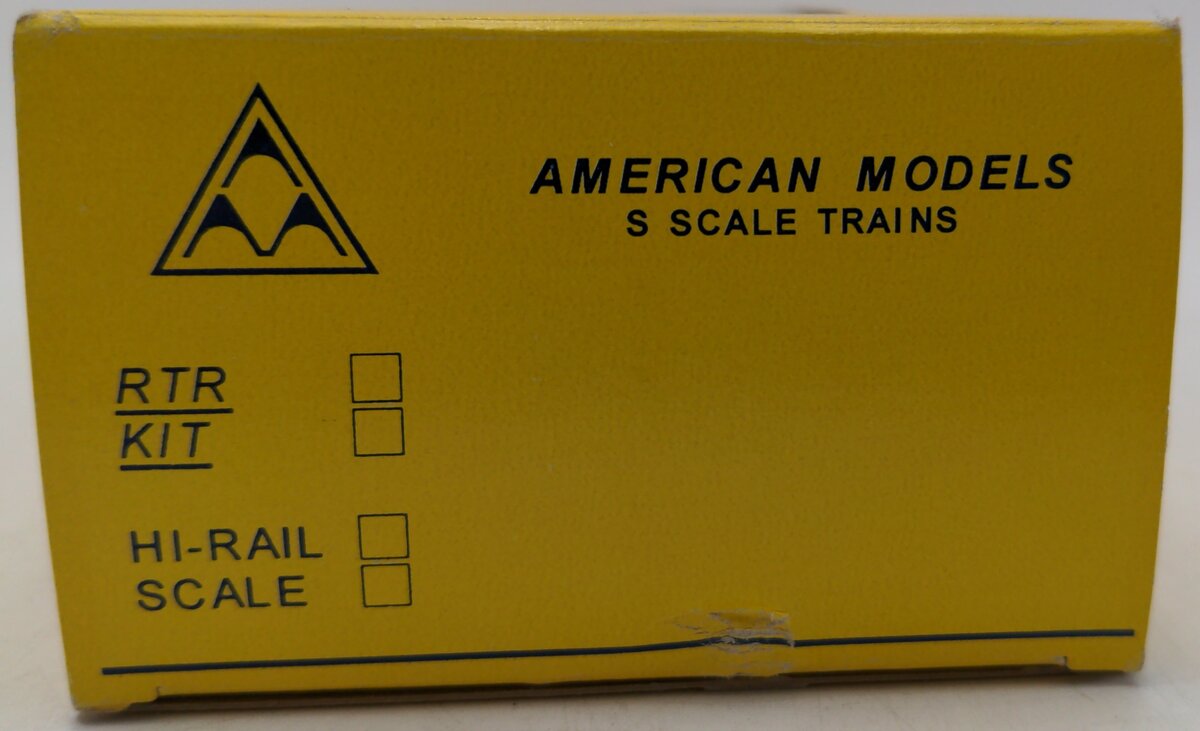 American models S Gauge Wooden Flatcar W/ Stakes #115110 EX/Box