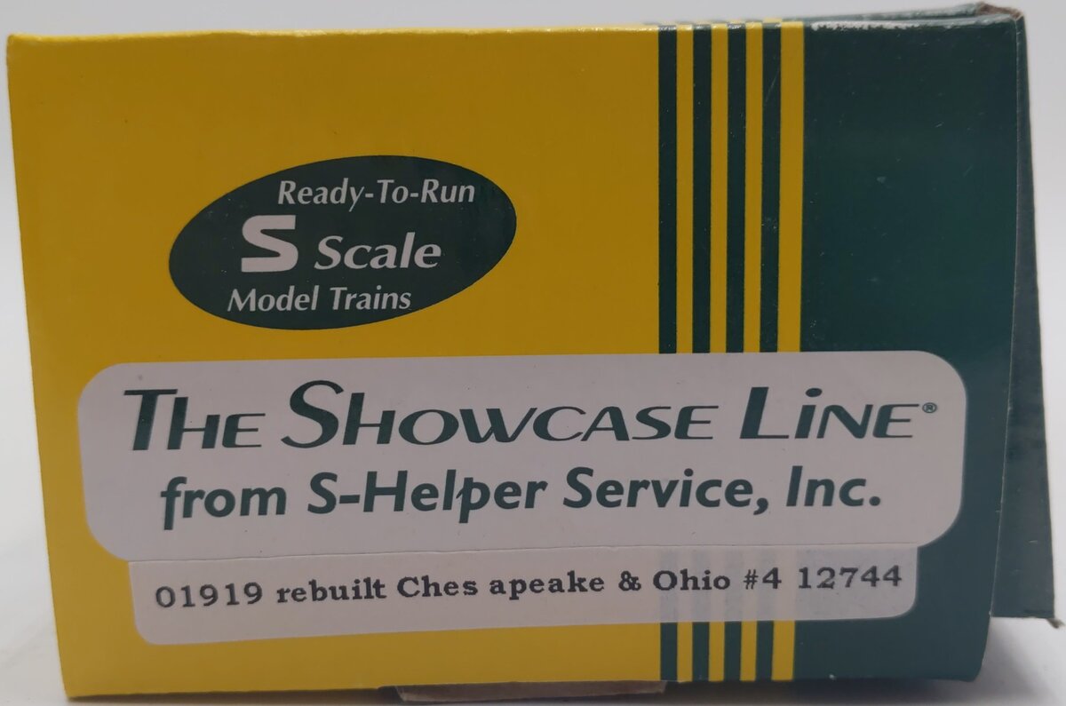 S-Helper 01919 S Gauge Rebuilt Chesapeake & Ohio Boxcar #12744 EX/Box