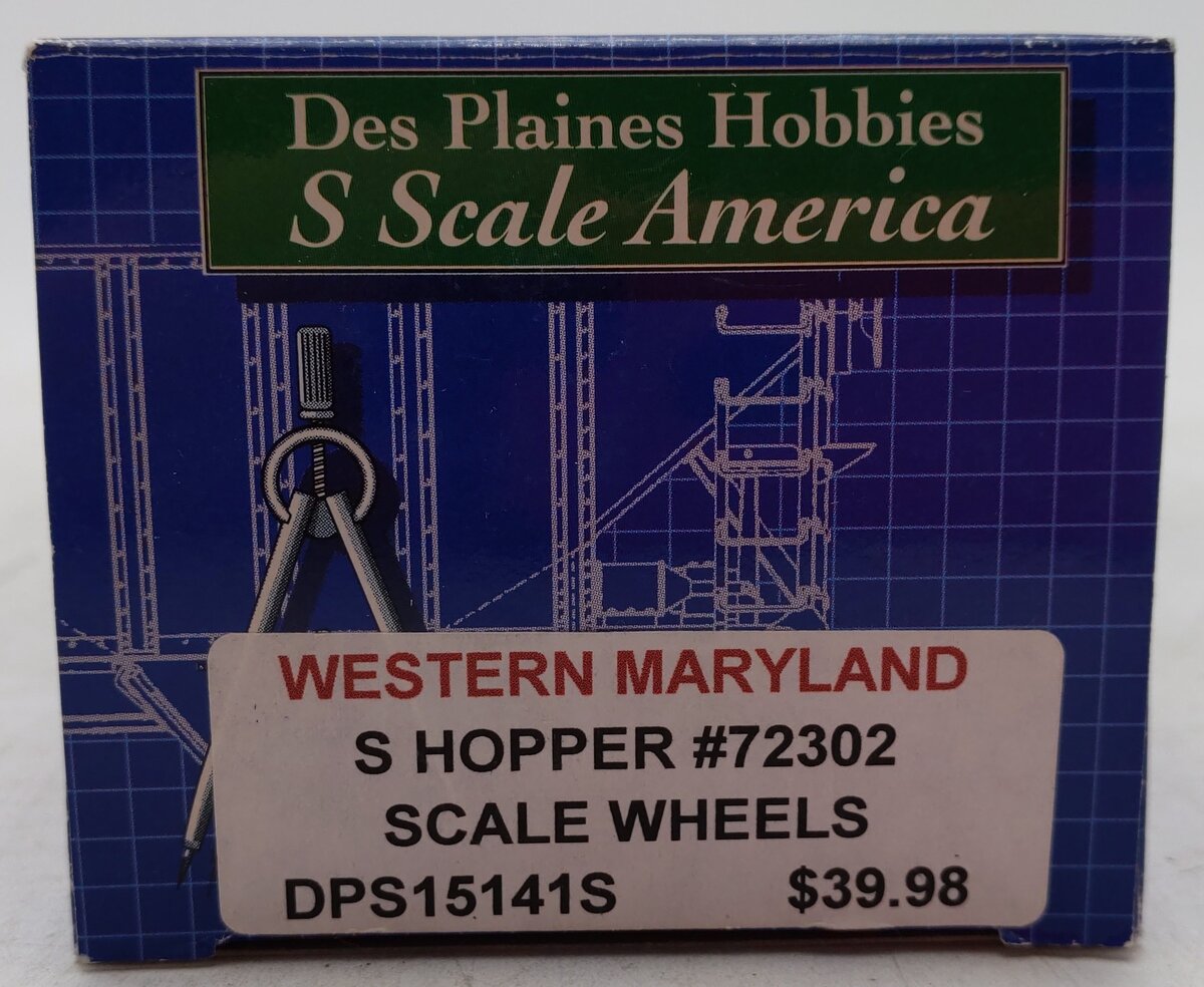 Des Plaines Hobbies DPS15141S 15141 S Scale Western Maryland 3-Bay Hopper #72302 LN/Box