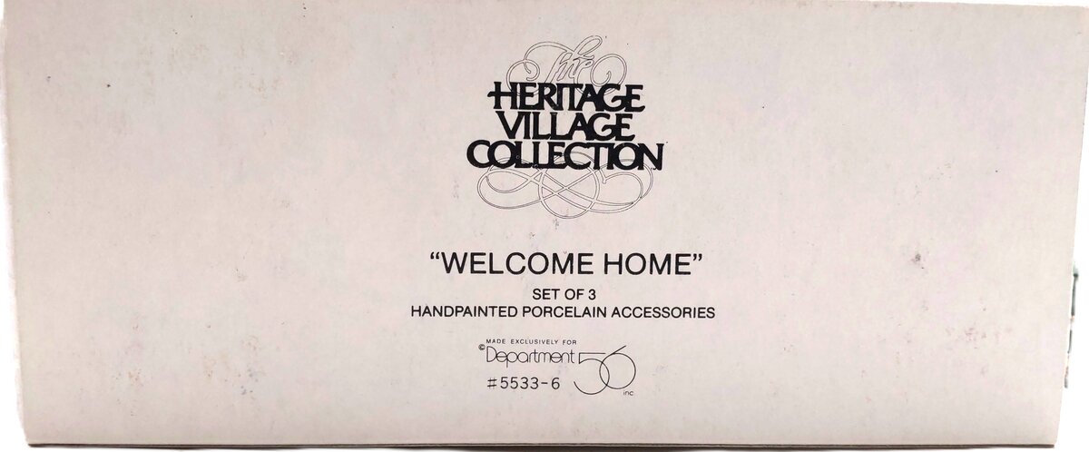 Dept 56 5533-6 Porcelain Welcome Home Figures (Set of 3) EX/Box