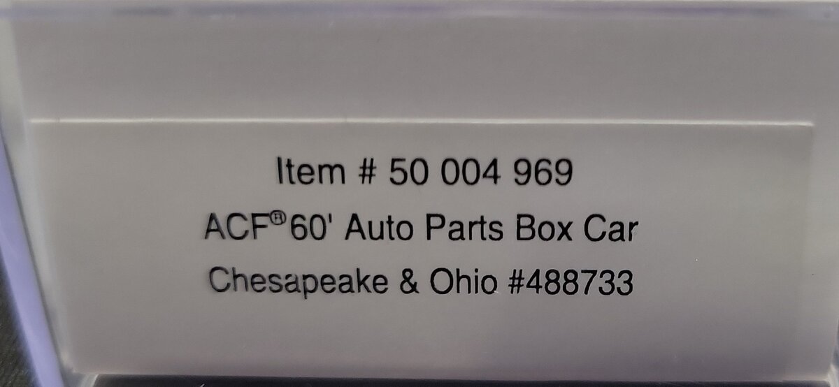 Atlas 50004969 N Chesapeake & Ohio 60' Auto Parts Double Door Box Car #488733 LN/Box