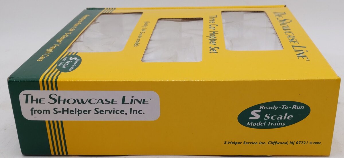 S-Helper 01119 S Gauge Peabody 3-Car 2-Bay Hopper Set LN/Box