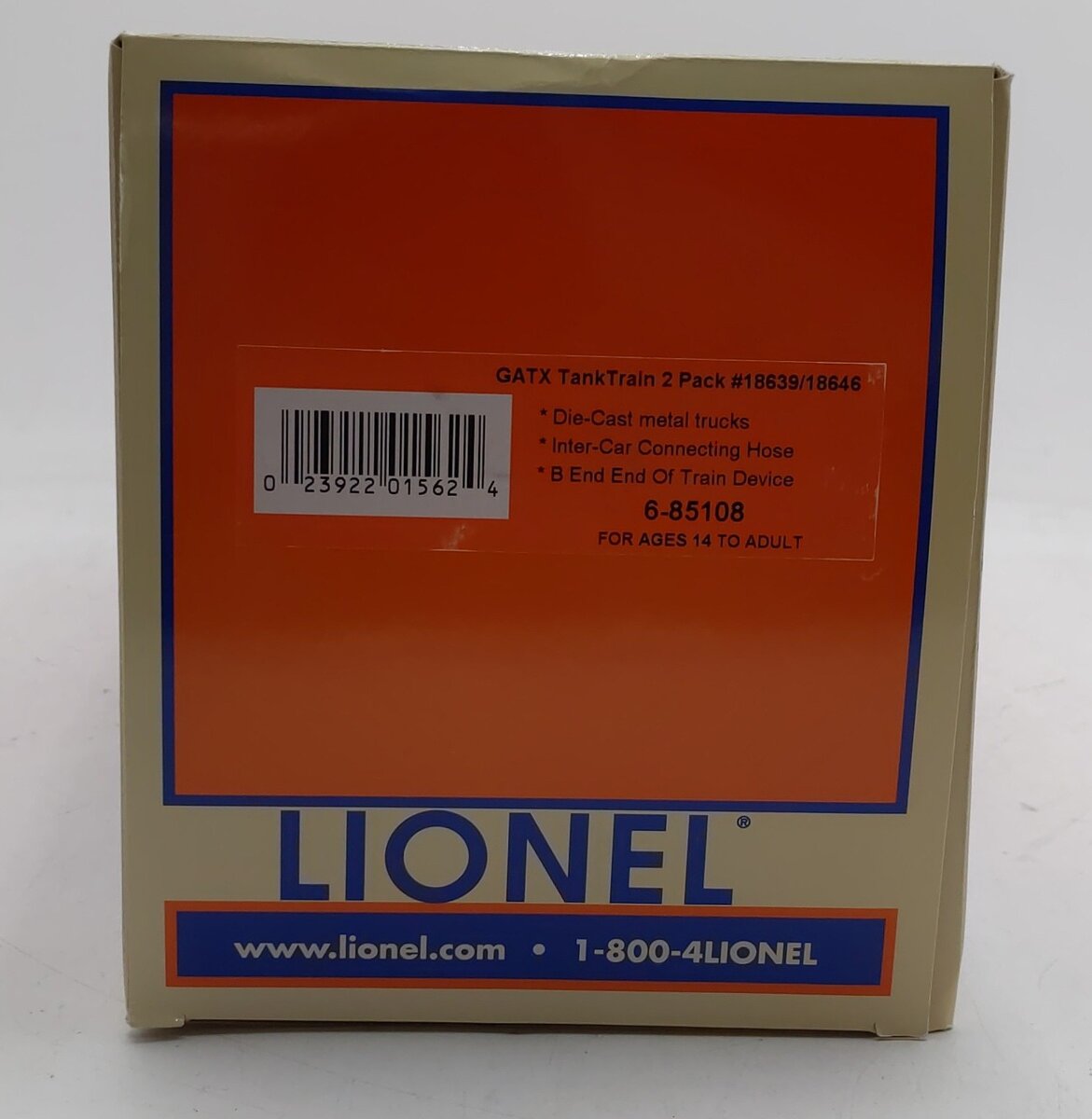 Lionel 6-85108 O TankTrain with End of Traine Device #18639/18646 (Set of 2) VG/Box