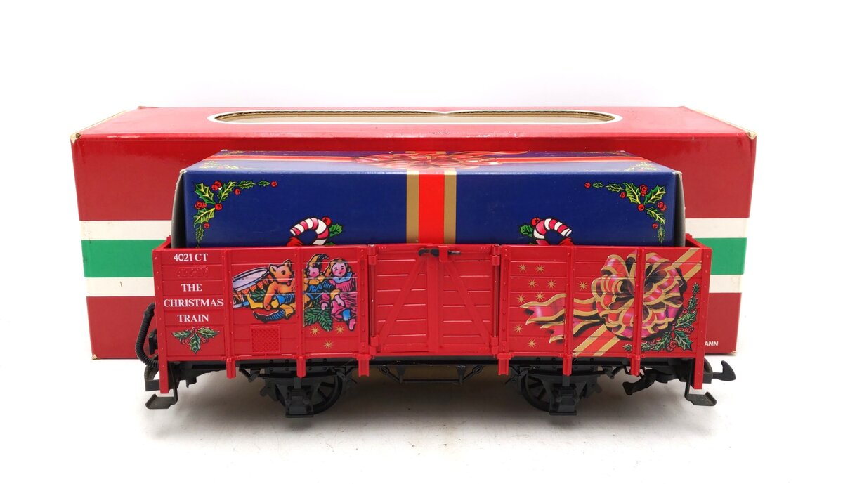 LGB BOXER TK初期 LGB 4021CT G Scale Low Side Christmas Gondola with Gift Box EX/Box