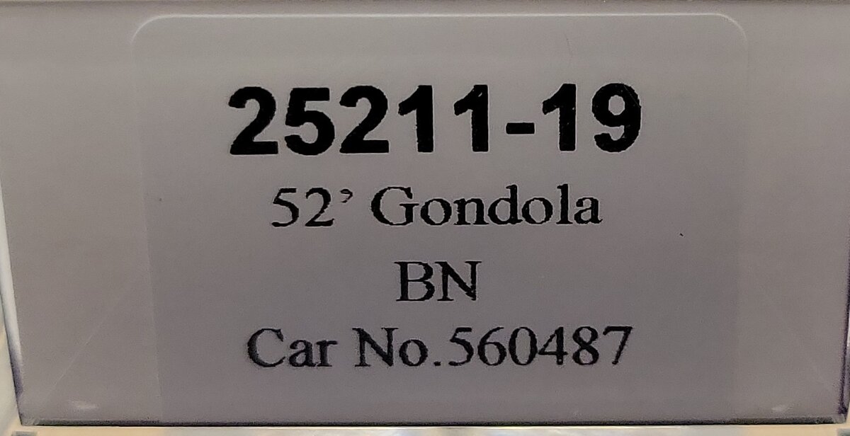 Trainworx Inc 25211-19 N Burlington Northern 52' 6" Corrugated Gondola #560487 LN/Box