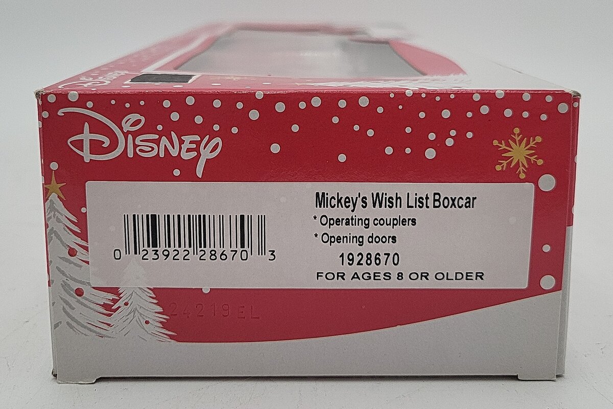 Lionel 1928670 O Mickey's Wish List Boxcar LN/Box