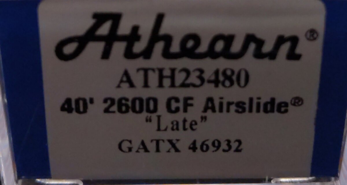 Athearn 23480 N GATX 2600 CF Airslide Hopper #46932 LN/Box