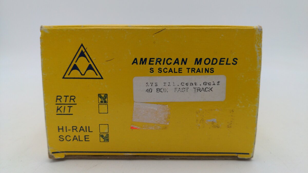 American Models S Scale Illinois Central Gulf Box Car #416300 VG/Box