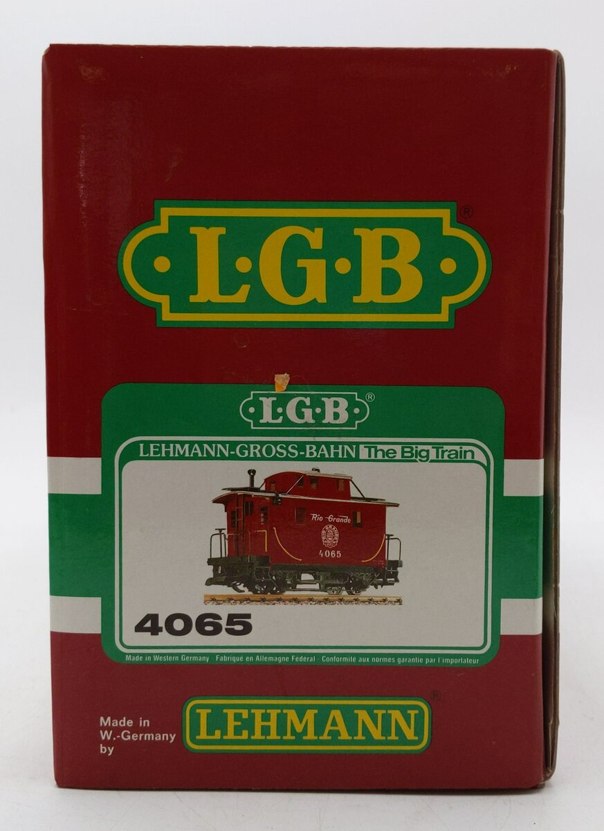 LGB 4065 G Scale Denver & Rio Grande Western Cupola Caboose #4065 EX/Box