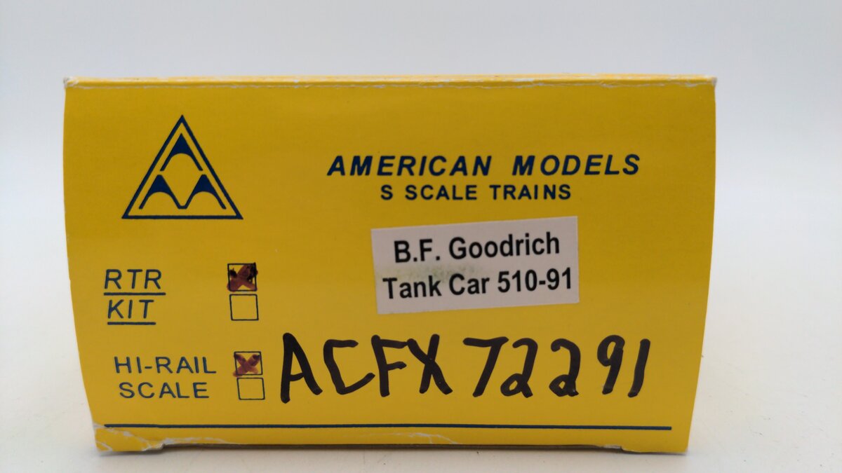 American Models 510-91 S Scale ACFX Single Dome Tank Car #72291 VG/Box