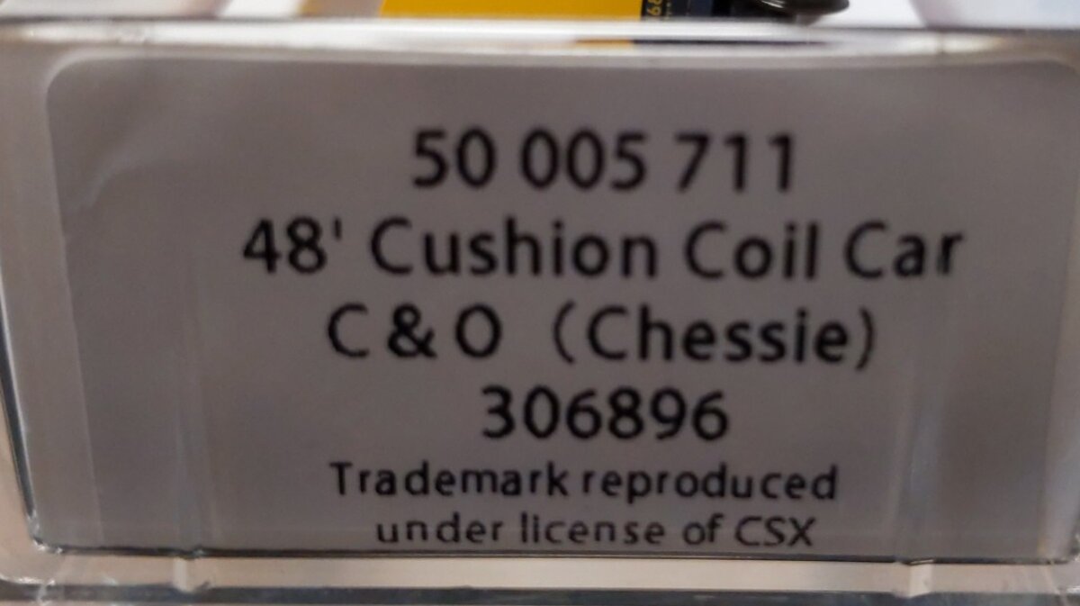 Atlas 50005711 N Chesapeake & Ohio 48' Cushion Coil Car #306896 LN/Box
