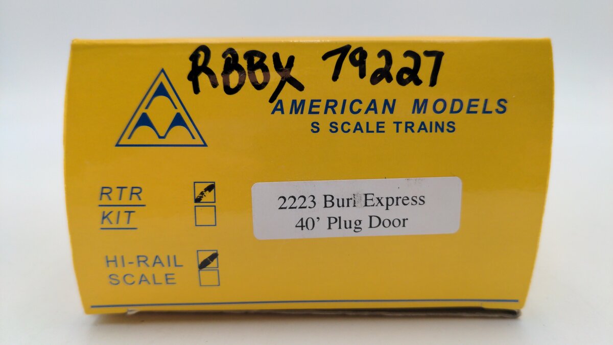American Models 2223 S Scale Burlington Express Reefer #79227 VG/Box