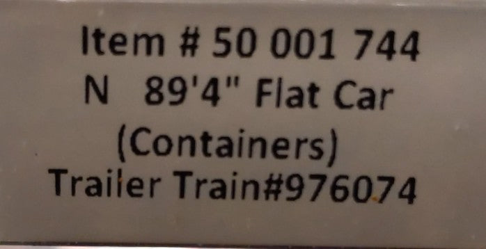 Atlas 50001744 N 89' Intermodal Flatcar w/Container Pedestals #976074