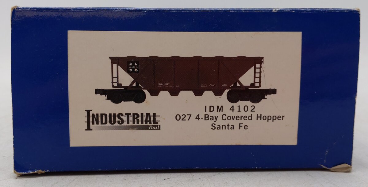 Industrial Rail 4102 O27 Santa Fe 4-Bay Covered Hopper/Box