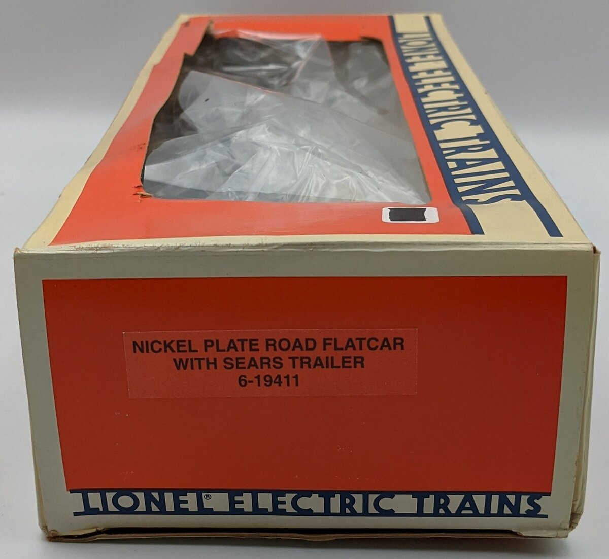 Lionel 6-19411 O Gauge Nickel Plate Road Flatcar w/Sears Trailer EX/Box
