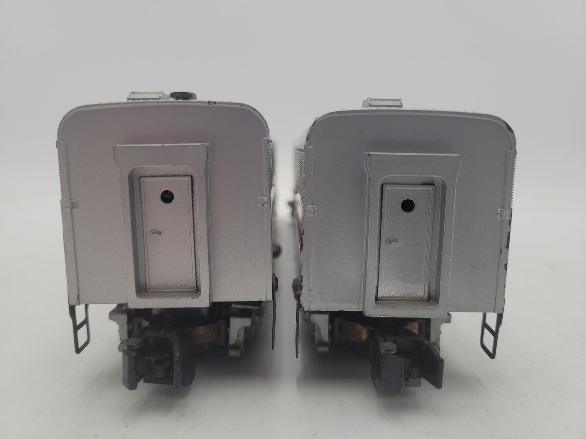 American Flyer 477 & 478 Vintage S Silver Flash PAB Diesel Locomotive Set VG