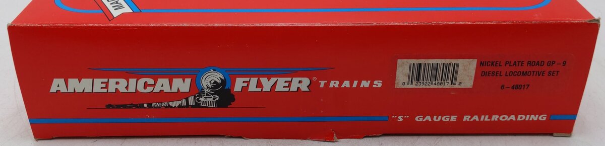 American Flyer 6-48017 S Nickel Plate Road GP-9 Diesel Locomotive Set #496/497 EX/Box