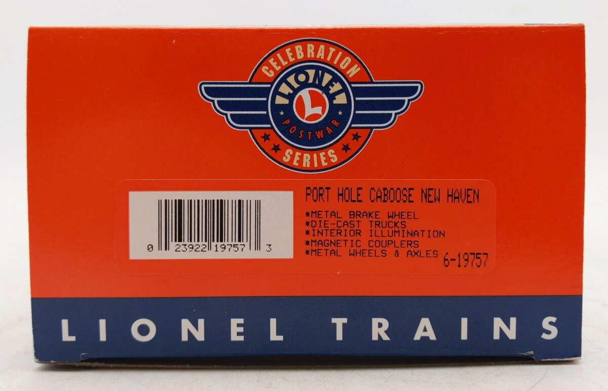 Lionel 6-19757 O Gauge New Haven Porthole Caboose #536417 LN/Box