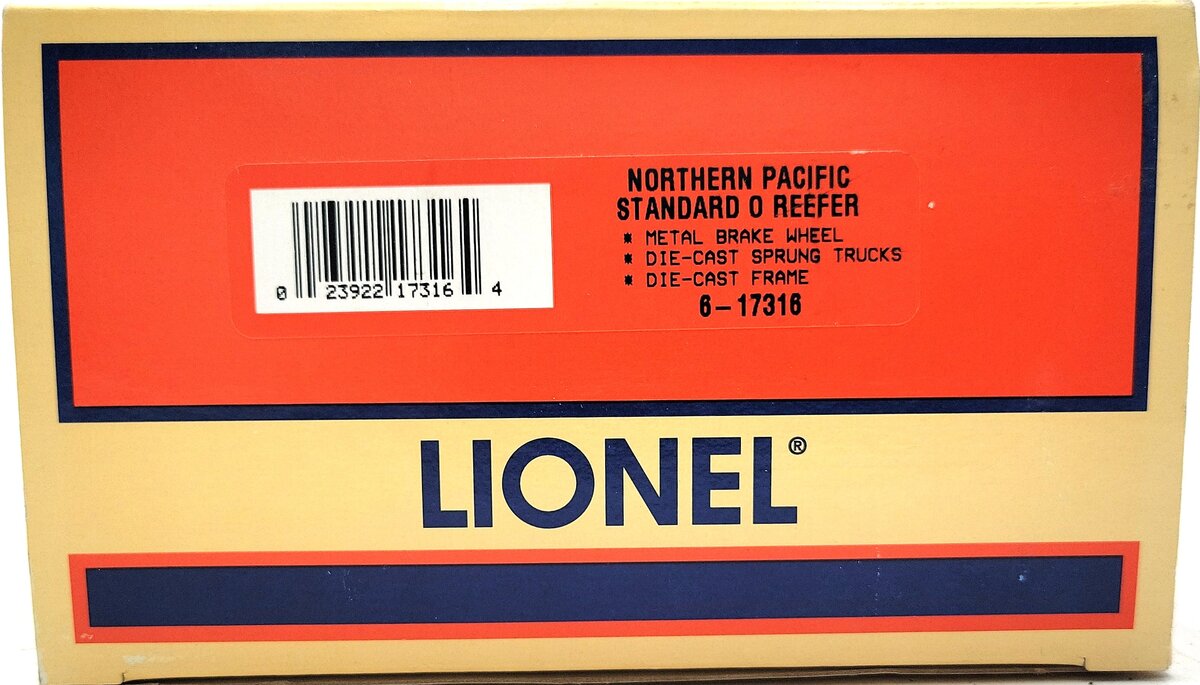 Lionel 6-17316 O Northern Pacific Standard Reefer #98583 EX/Box