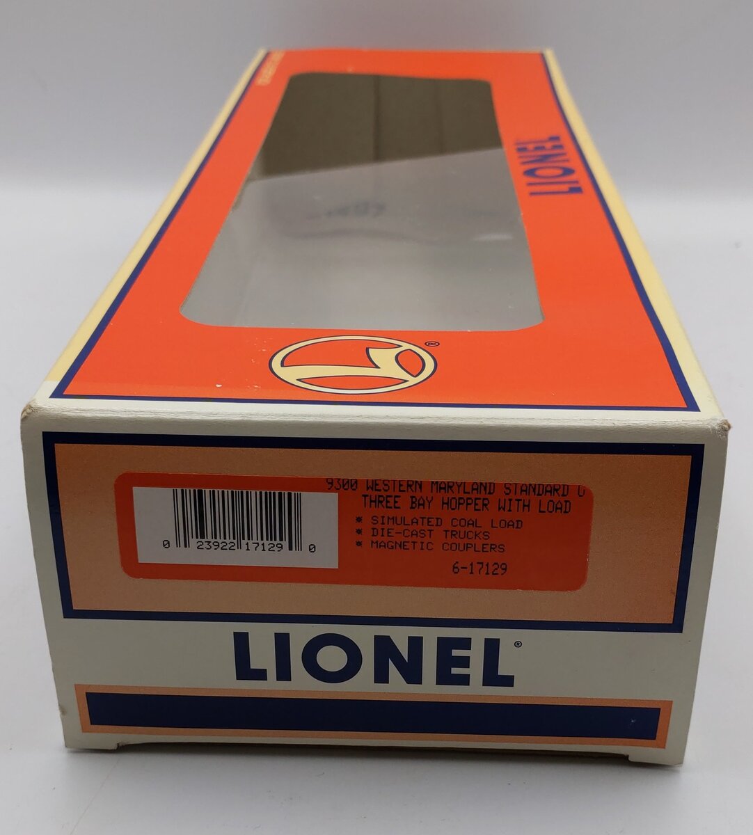 Lionel 6-17129 O Gauge Western Maryland 3-Bay Hopper Car w/Coal Load #9300 LN/Box