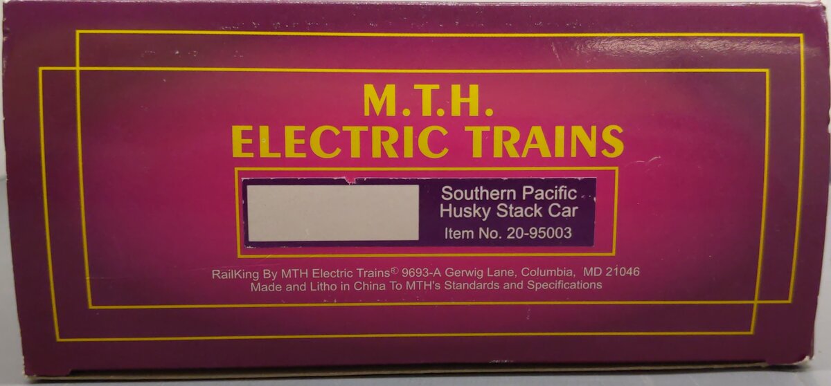 MTH 20-95003 O Gauge Southern Pacific Husky Stack Car #2415 w/Containers EX/Box