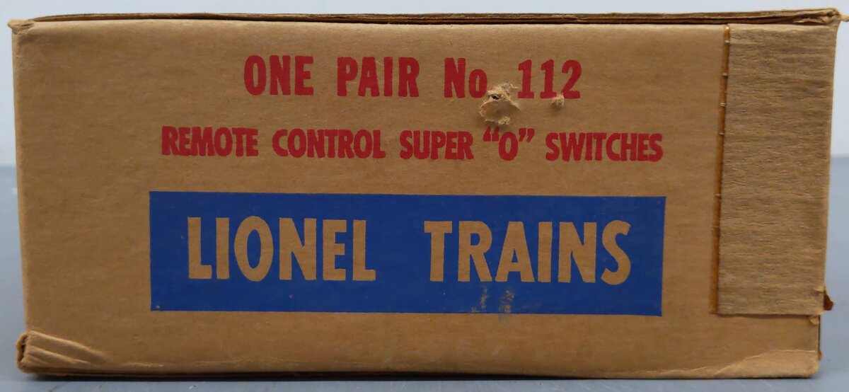 Lionel 112 Vintage LH & RH Super O Remote Control Switches (Pair of 2) VG/Box