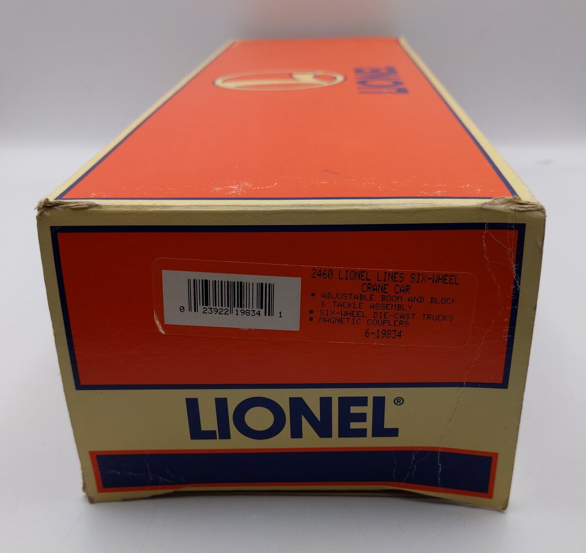 Lionel 6-19834 O Gauge Lionel Lines 6-Wheel Crane Car LN/Box