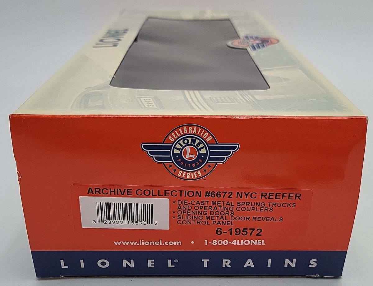 Lionel 6-19572 O Gauge Archive Collection PWC New York Central Reefer #6672 EX/Box